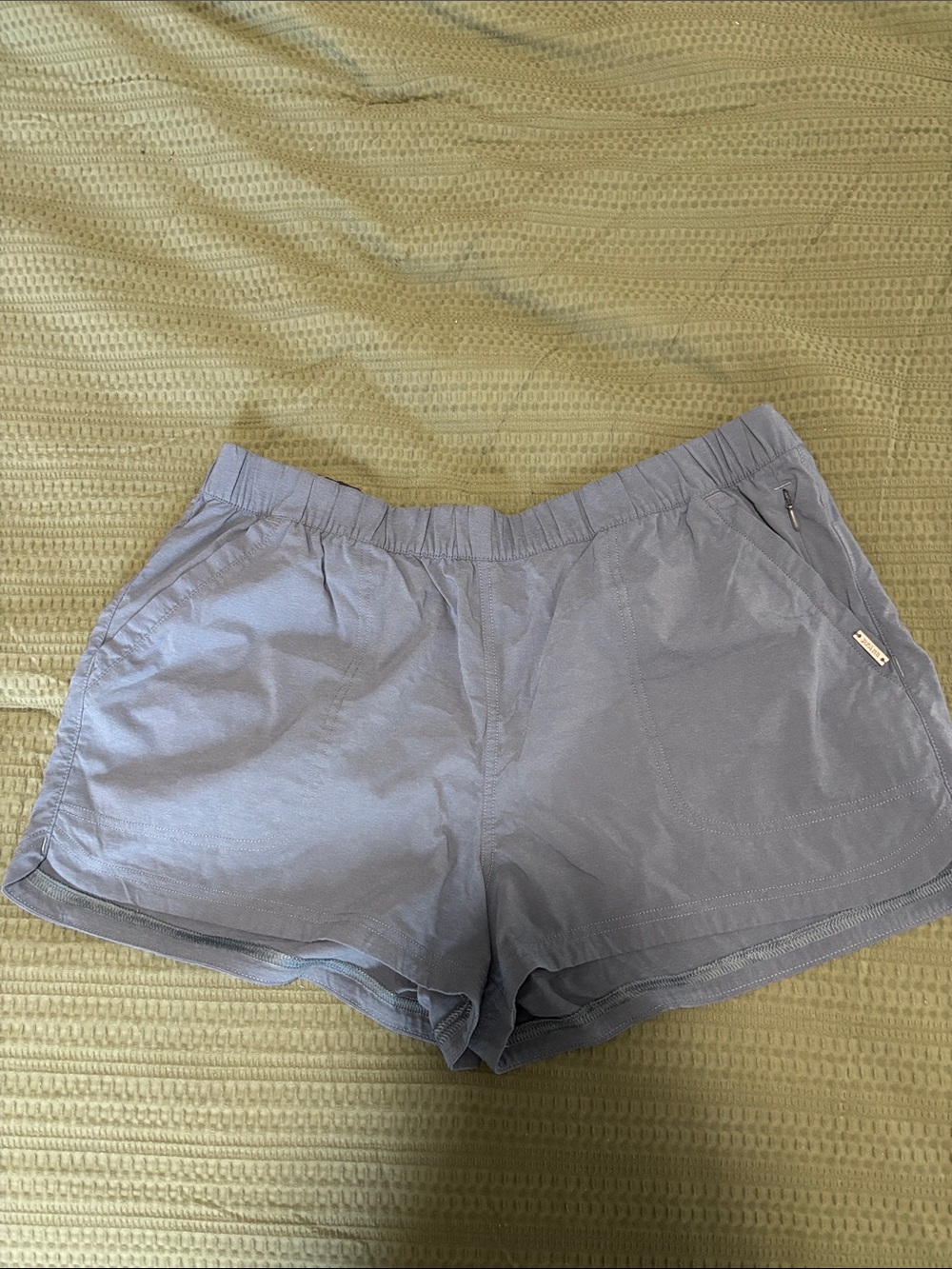 Prana Pale Blue Athletic Shorts with Elastic Waist